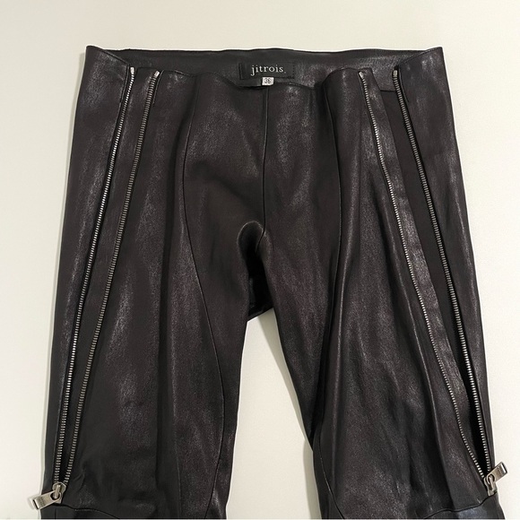 Jitrois Quickie Black Pants Lambskin Stretch Leather Skinny Trouser FR 36 US 4 - Picture 9 of 16